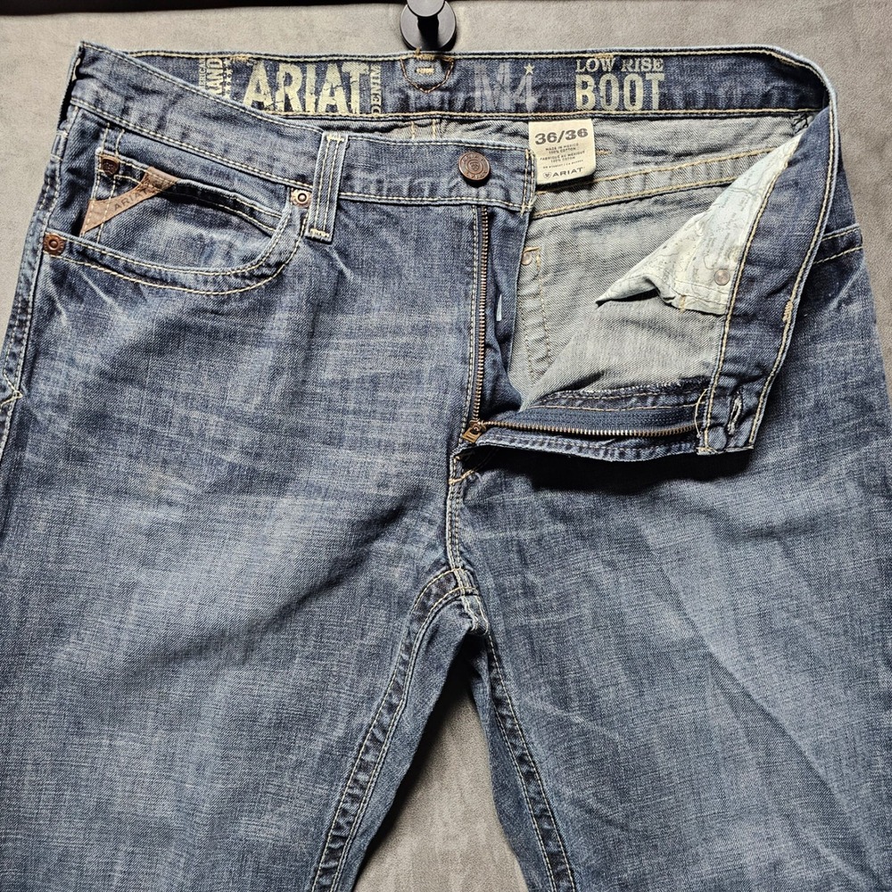 Ariat M4 Low Rise Bootcut Jeans Men's 36 Medium Wash Denim 10015075 AM9805